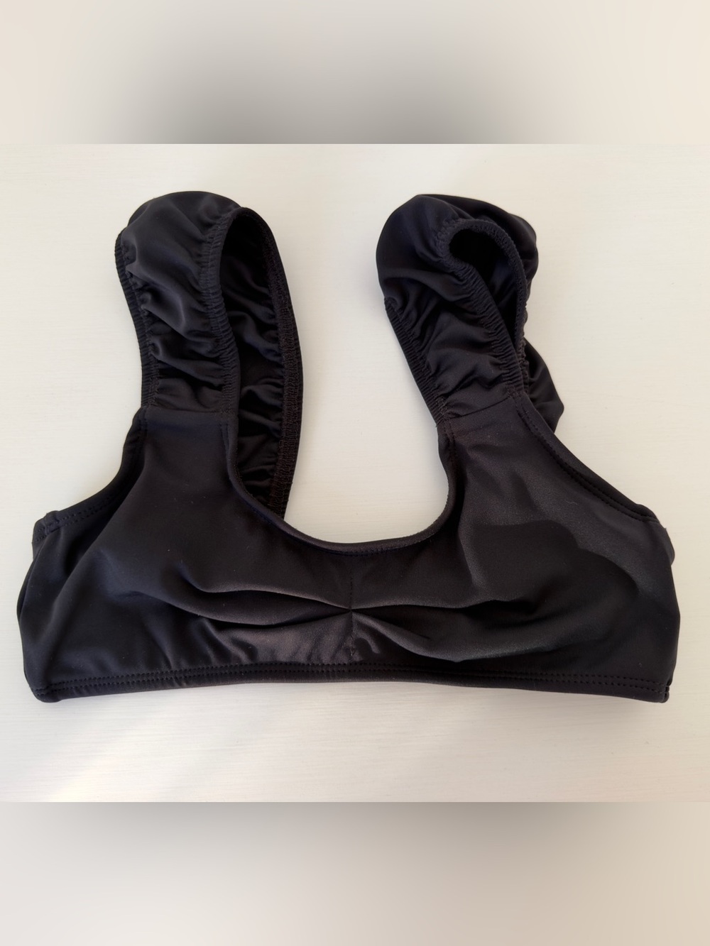 Five The Label — Black Ruched-Strap Comfort Bralette